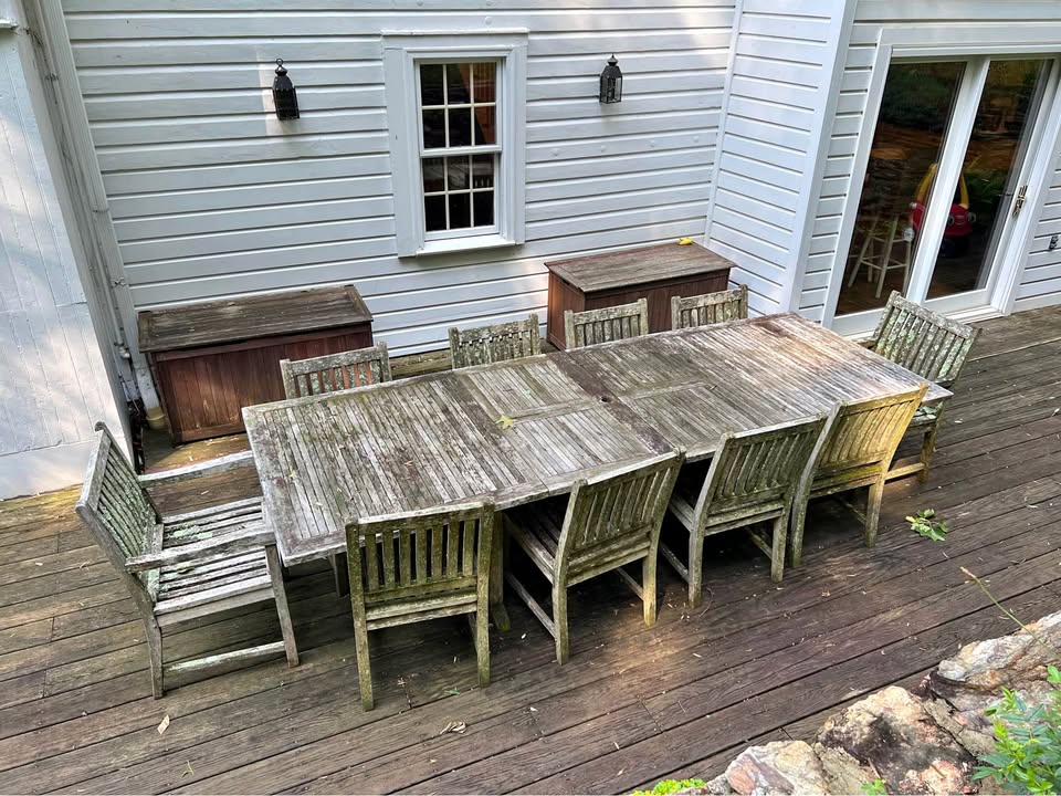 old teak furniture refinishing service